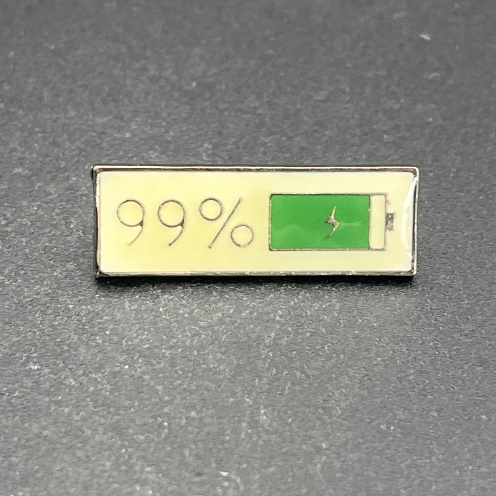99%‎ Battery Green Lapel Hat Pin